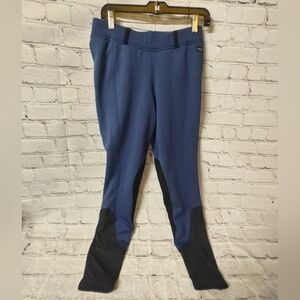 Kerrits Performance Knee Patch Pocket Riding Tights Leggings Lapis Blue Large